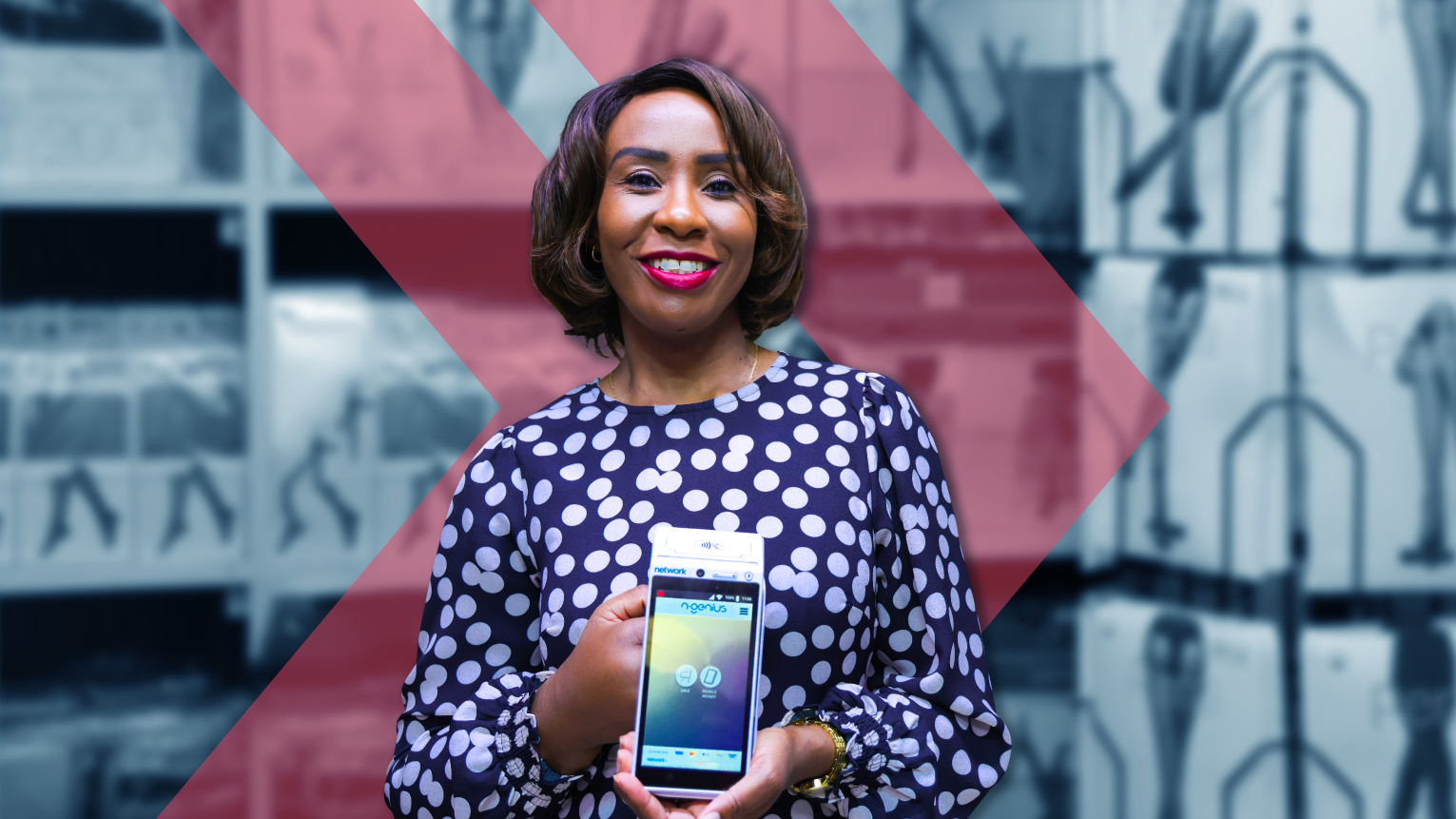 Network point-of-sale system at Kahawia Pantyhose Nairobi stor